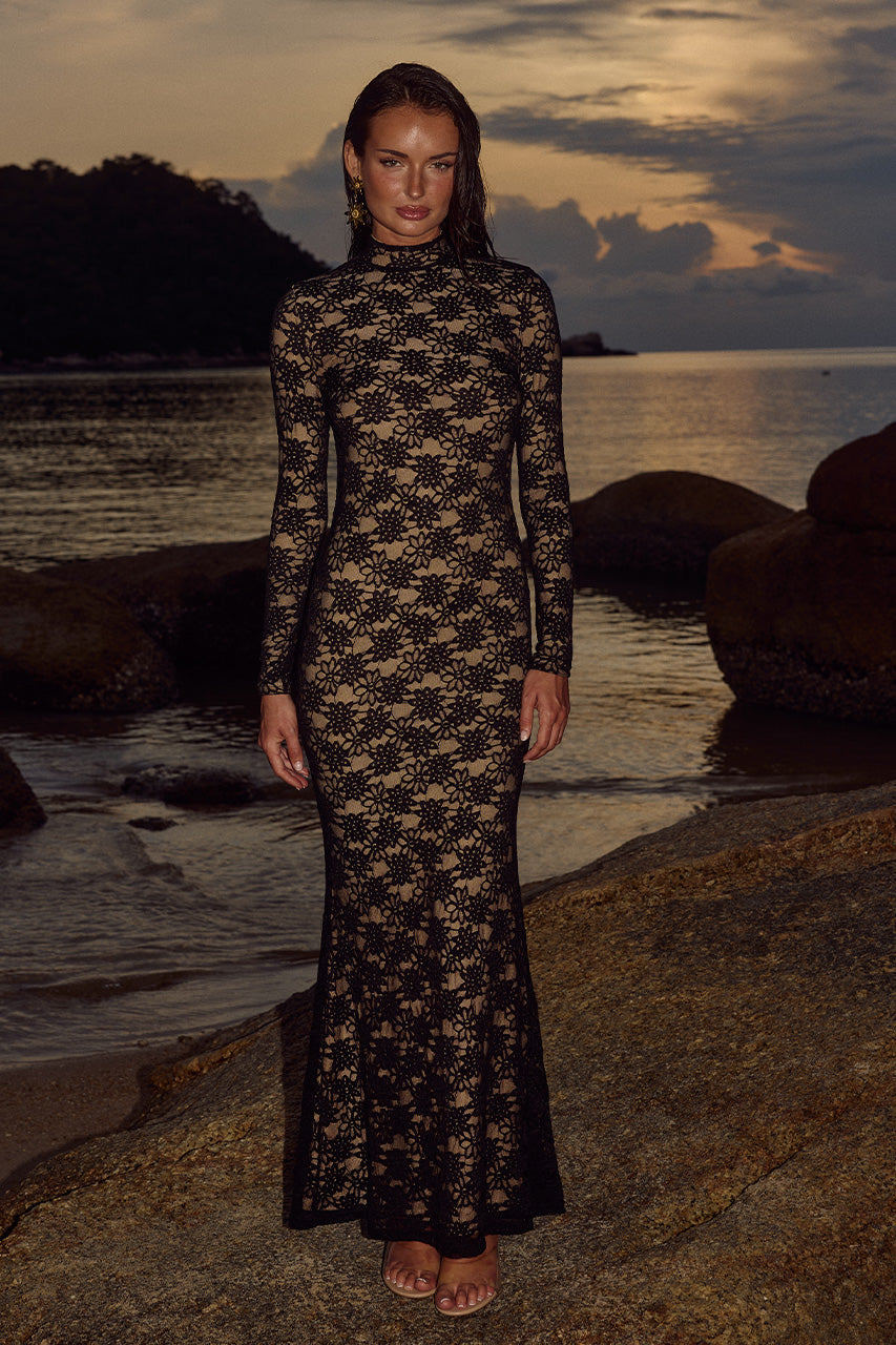 Maeya Maxi Dress - Black