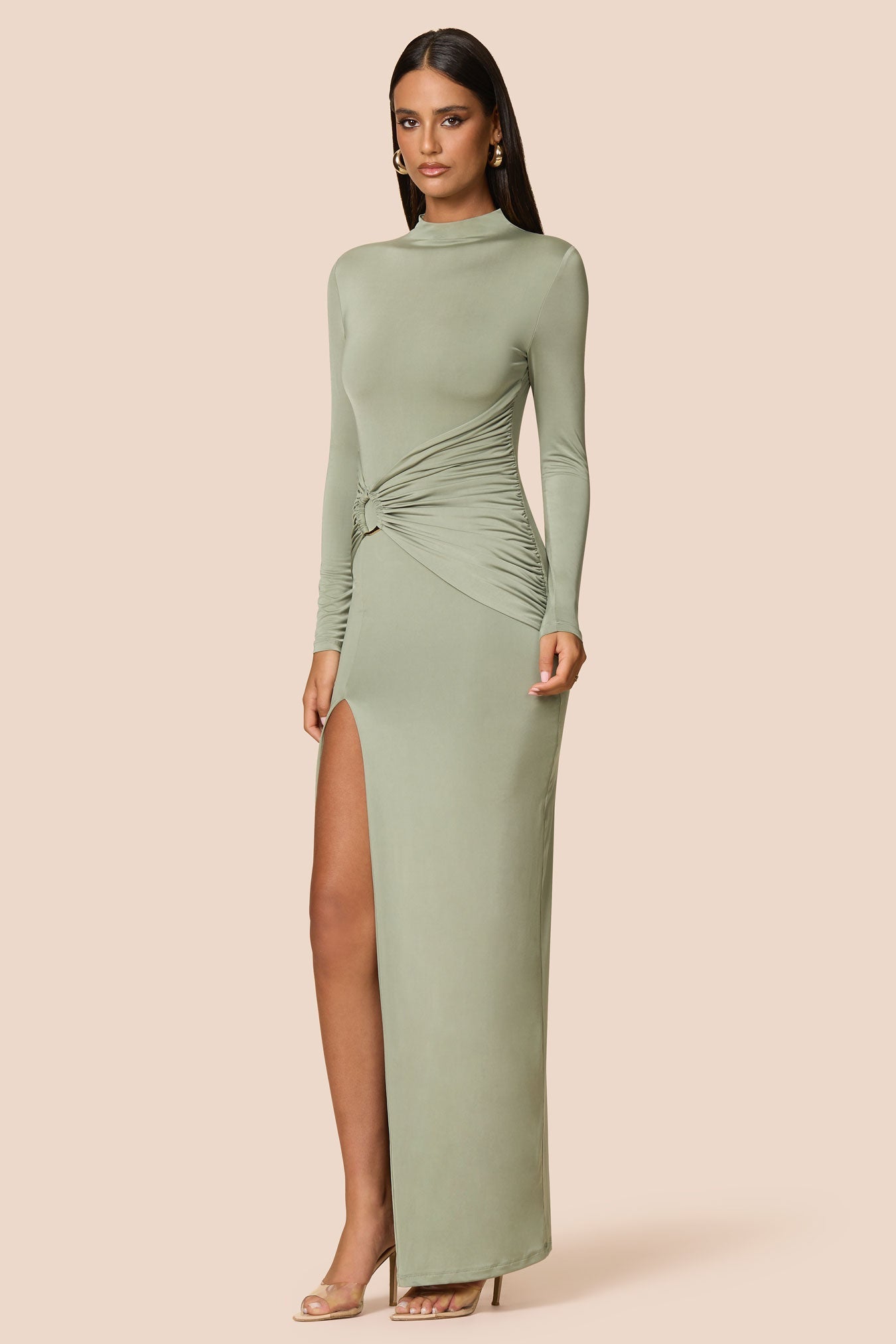 Nookie Kaia Long Sleeve Maxi Dress -  Sage