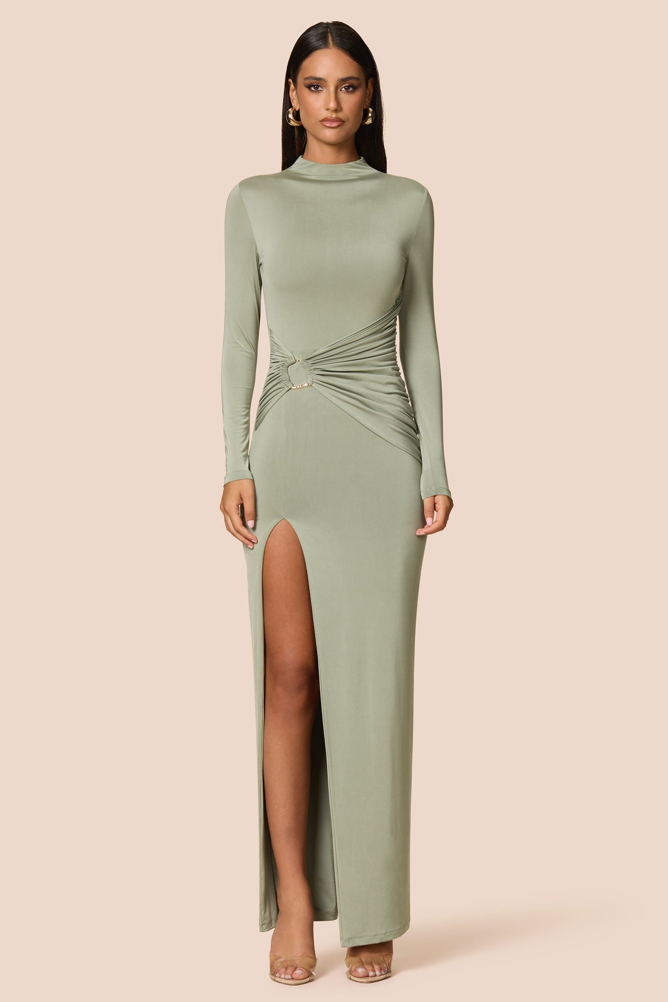 Nookie Kaia Long Sleeve Maxi Dress -  Sage
